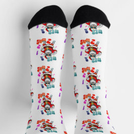 Mer rizz mas - Christmas Rizz funny Santa  Socken