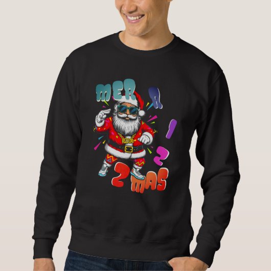 Mer rizz mas - Christmas Rizz funny Santa Sweatshirt (Vorderseite)