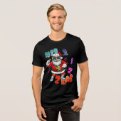 Mer rizz mas - Christmas Rizz funny Santa  Tri-Blend Shirt (Vorderseite voll)