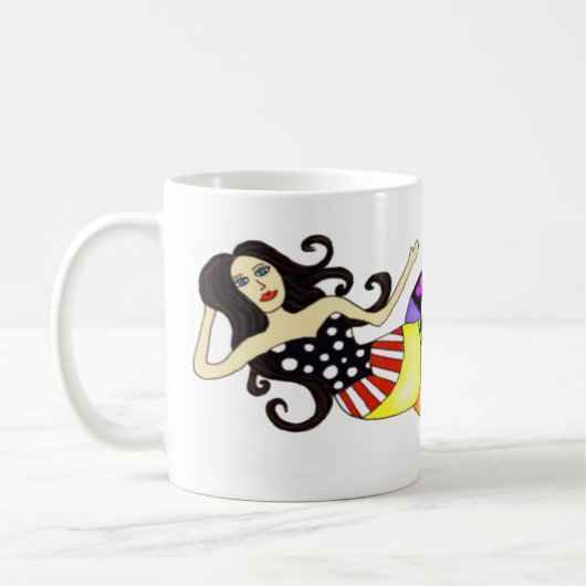 MER-Tasse bunte Meerjungfrau Kaffeetasse (Links)