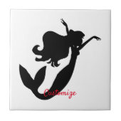 Meraid an Bord schwarz/weiß Thunder_Cove  Fliese (Vorderseite)