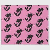 Meraid an Bord schwarz/weiß Thunder_Cove Geschenkpapier (Flach)