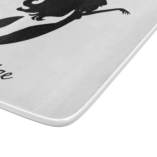 Meraid an Bord schwarz/weiß Thunder_Cove Schneidebrett (Ecke)