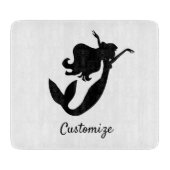 Meraid an Bord schwarz/weiß Thunder_Cove Schneidebrett (Vorderseite)