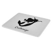 Meraid an Bord schwarz/weiß Thunder_Cove Schneidebrett (Ecke)