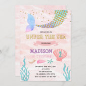 Meraid Party Geburtstagsausschreibung Einladung (Vorne/Hinten)