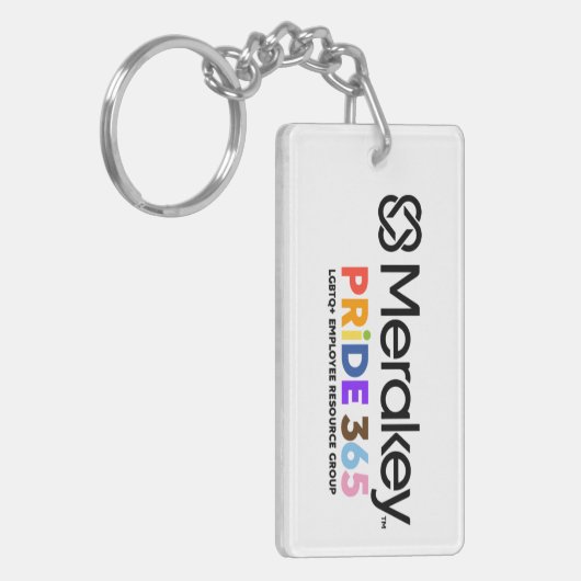 Merakey PRIDE Rectangle Schlüsselanhänger (Vorderseite links)