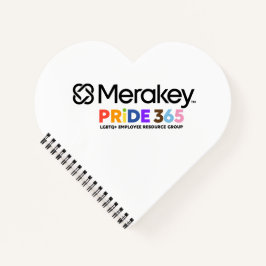 Merakey PRIDE Spiral Heart Shaped Notebook Notizblock