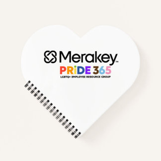 Merakey PRIDE Spiral Heart Shaped Notebook Notizblock