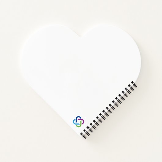 Merakey PRIDE Spiral Heart Shaped Notebook Notizblock (Rückseite)