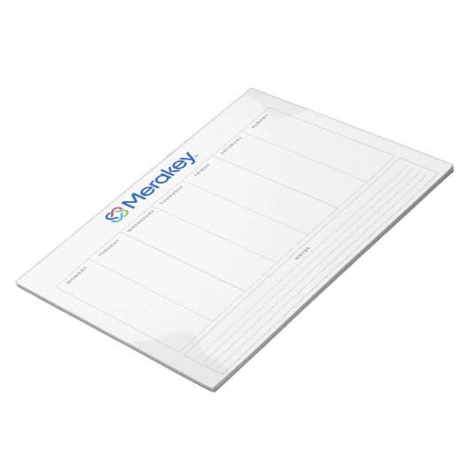 Merakey Weekly Planner Notepad Notizblock (angewinkelt)