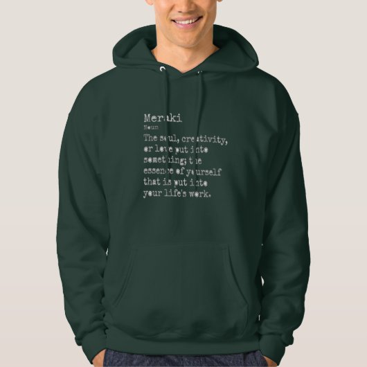 Meraki: Dunkle Hoodies (Vorderseite)