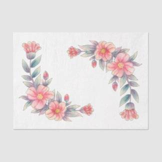 Meraki Pink Floral Serie Design 11 Seidenpapier