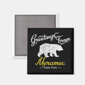Meramec Staat Park Bear Magnet (Vorderseite/Rückseite)