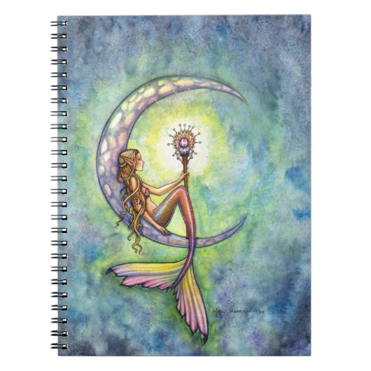 Meramid Mond Fantasy Notizbuch Notizblock (Vorderseite)