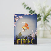 Meran Italy Vintage Travel Poster restauriert Postkarte (Stehend Vorderseite)