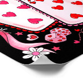 Meranian Dog Red Truck Christmas Tree Santa Ugly X Poster (Ecke)