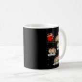 Meranian Dog Santa Sleigh Flying Funny Magical Chr Kaffeetasse (VorderseiteRechts)