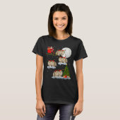 Meranian Dog Santa Sleigh Flying Funny Magical Chr T-Shirt (Vorne ganz)