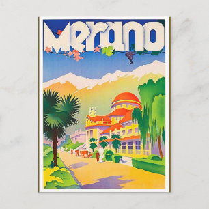 Merano Spaziergang, Italien Postkarte