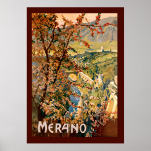 Merano Stadt, Italien Poster