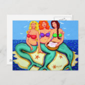 Merbabes - Mermaids nur Spaß haben Postkarte (Vorne/Hinten)