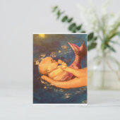 Merbaby in der Nacht Postkarte (Stehend Vorderseite)