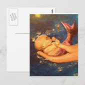 Merbaby in der Nacht Postkarte (Vorne/Hinten)