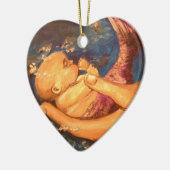 Merbaby nachts keramikornament (Links)