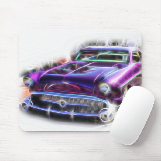 Merc Mercury Hotrod Mouse Pad Lila Flames Rodder Mousepad (Mit Mouse)