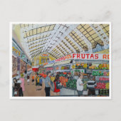 Mercado Central de Valencia Malerei von Alfred Fox Postkarte (Vorderseite)