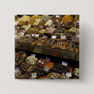 Mercat de Sant Josep, verschiedene Schokoladenbonb Button