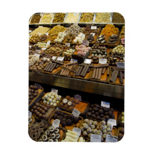 Mercat de Sant Josep, verschiedene Schokoladenbonb Magnet
