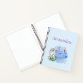 Mercat hellblauer Meerjungkatzenkatze individuelle Notizblock (Innenseite)