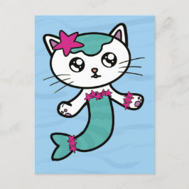 Mercat Mermaid Katze niedliche Postkarte