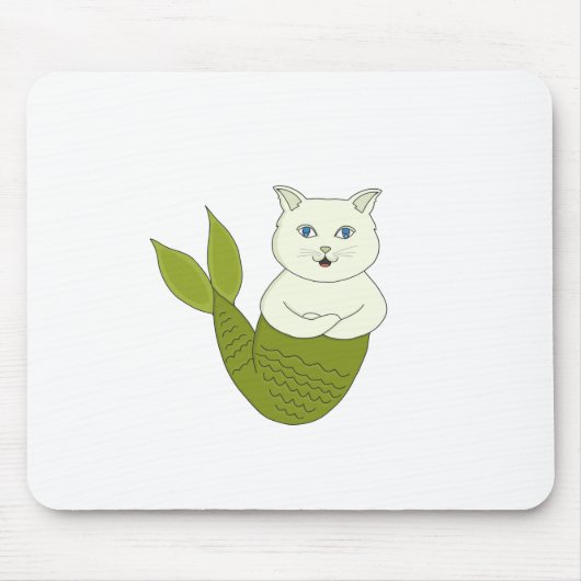 Mercat Purrmaid Merman Fish Cat Mousepad (Vorne)