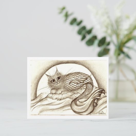 Mercat vom Mond Postkarte (Stehend Vorderseite)