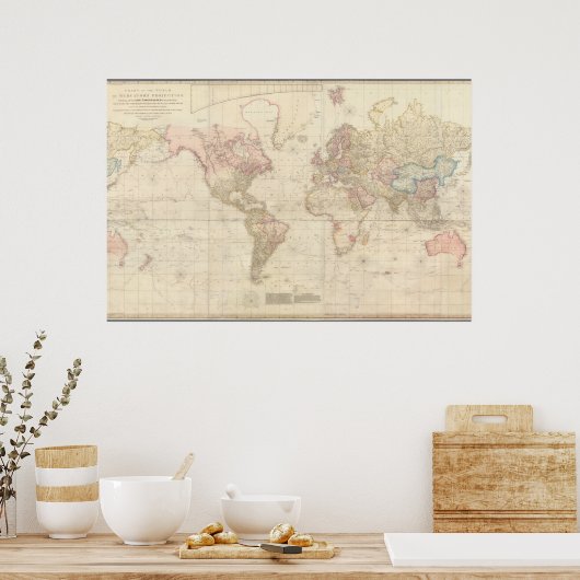 Mercator Map of the World Poster (Küche)