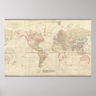 Mercator Map of the World Poster