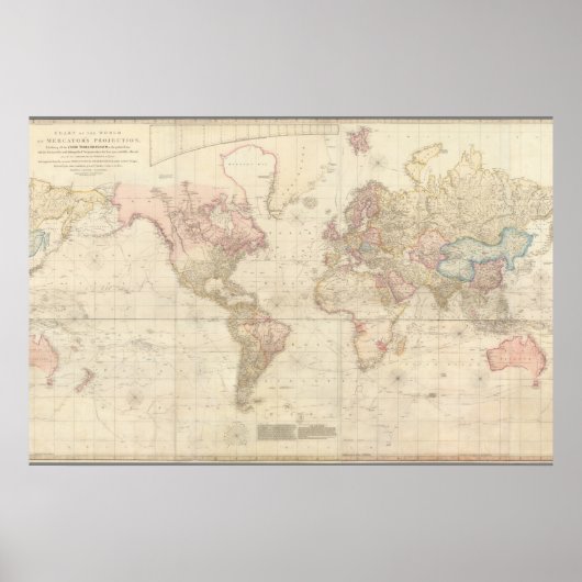 Mercator Map of the World Poster (Vorne)