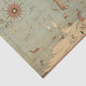 Mercator Map of the World Seidenpapier (Detail)