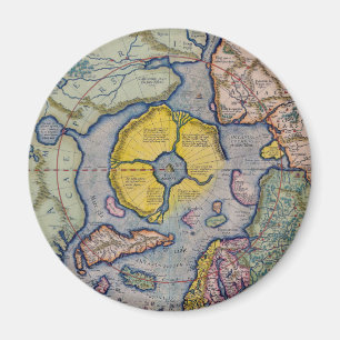 Mercator Nordpol Karte aus dem 16. Jahrhundert Magnet