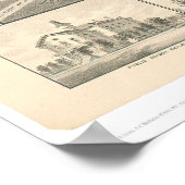 Merced, CA. Panoramakarte 1888 (1062A) Poster (Ecke)