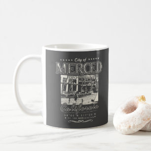 MERCED CITY DOWNTOWWN - KALIFORNIEN VINTAG KAFFEETASSE