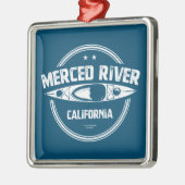 Merced River California Kayaking Ornament Aus Metall (Links)