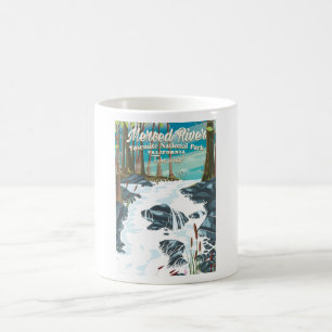 Merced River California Reiseplakat Kaffeetasse
