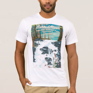 Merced River California Reiseplakat T-Shirt