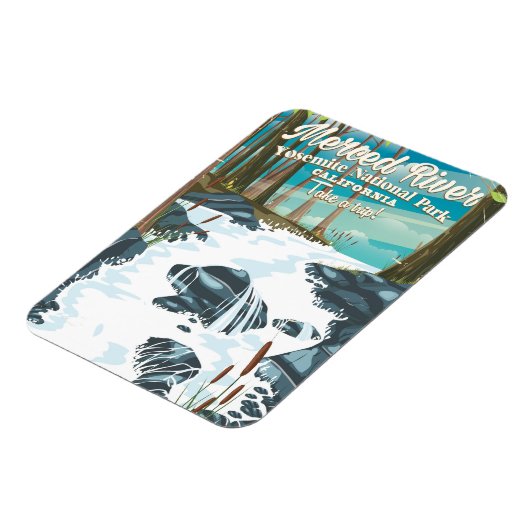 Merced River California Reiseplster Magnet (Linke Seite)