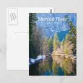 Merced River January Yosemite California Products Postkarte (Vorne/Hinten)