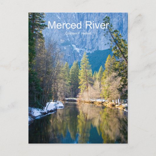 Merced River January Yosemite California Products Postkarte (Vorderseite)